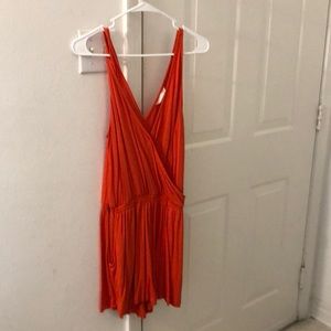 Red orange romper